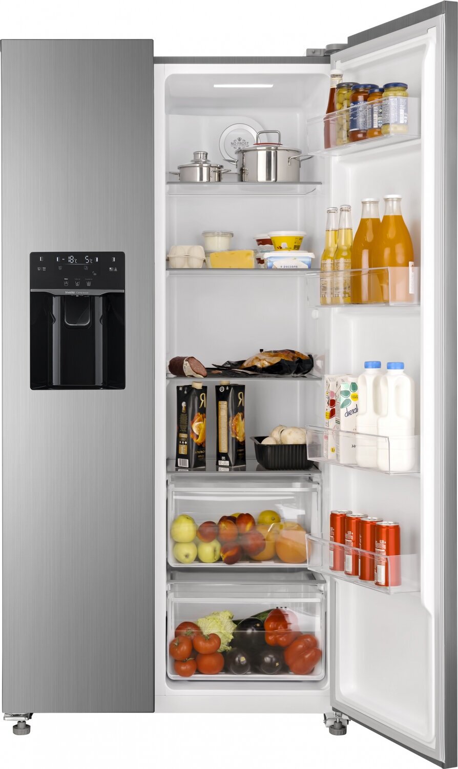 Холодильник двухкамерный Weissgauff Premium WSBS 695 NFX Inverter Ice Maker - фото №13