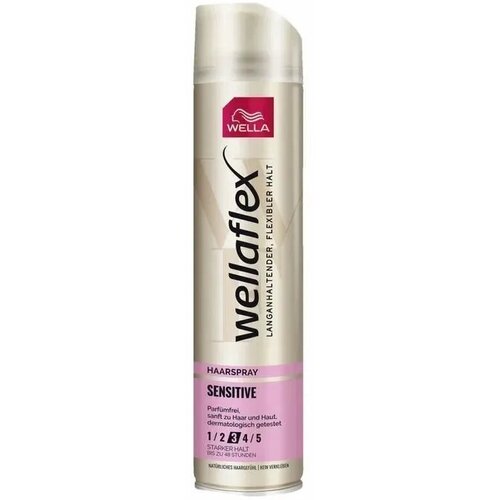 Wella Wellaflex Лак для волос Sensitive для чувствительной кожи головы сильной фиксации 3 250мл