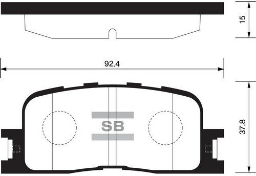 Колодки Тормозные Задние Sangsin Brake Sp2038 Sangsin brake арт. SP2038