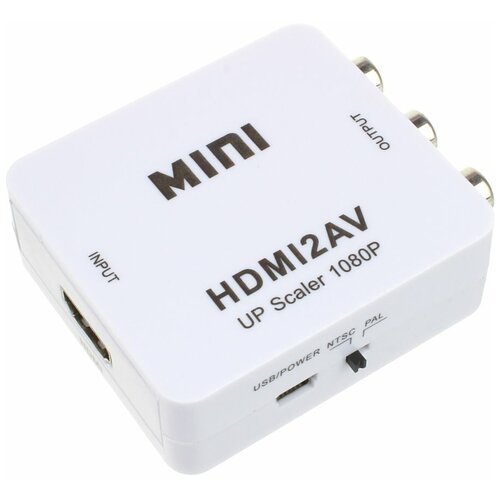 Переходник HDMI(G) - 3RCA(G)-output конвертер, белый hdmi переходник конвертер hdmi 3rca