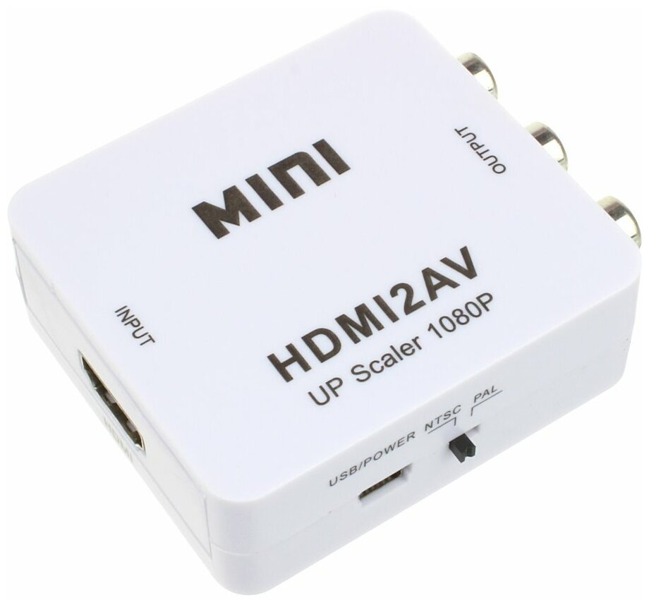 Переходник HDMI(G) - 3RCA(G)-output конвертер, белый
