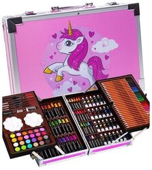 Детский набор 147 предметов для рисования и творчества Pony розовый PONY/1