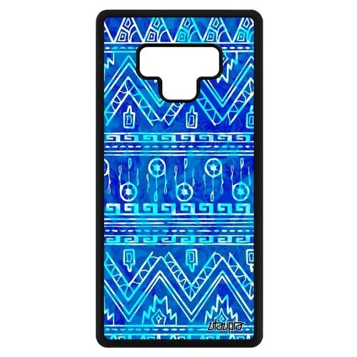 фото Защитный чехол для смартфона // galaxy note 9 // "ацтекские мотивы" геометрический декоративный, utaupia, голубой