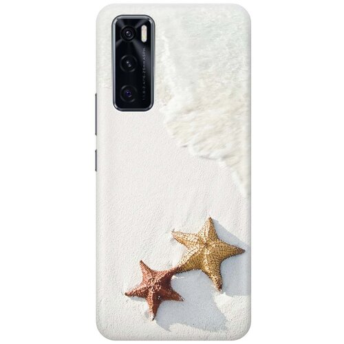 фото Ультратонкий силиконовый чехол-накладка для vivo v20 se с принтом "две морские звезды" gosso