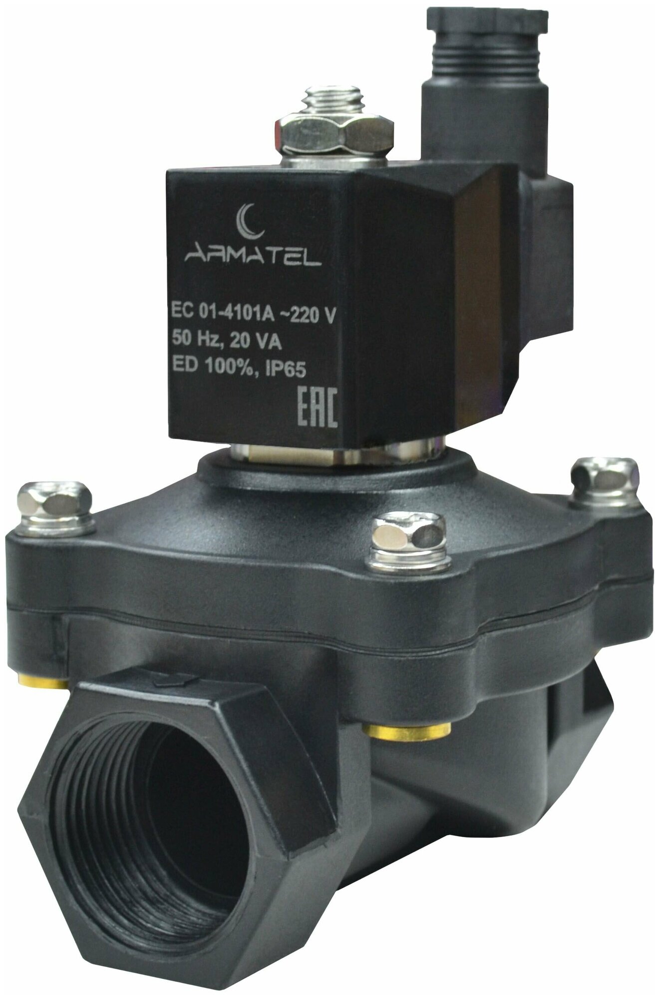 Клапан электромагнитный пластиковый Armatel LP-0101 (нормально закрытый) G1" 25мм AC220V