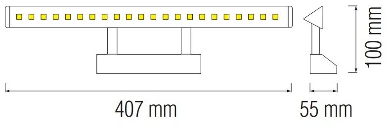 Светильник для подсветки зеркал HL6651L 4W 4200K 21led хром - фотография № 4