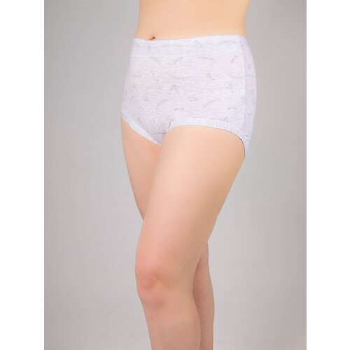 фото Трусы женские слипы хлопок, с принтом, большой размер 60-64, чёрные happy orange