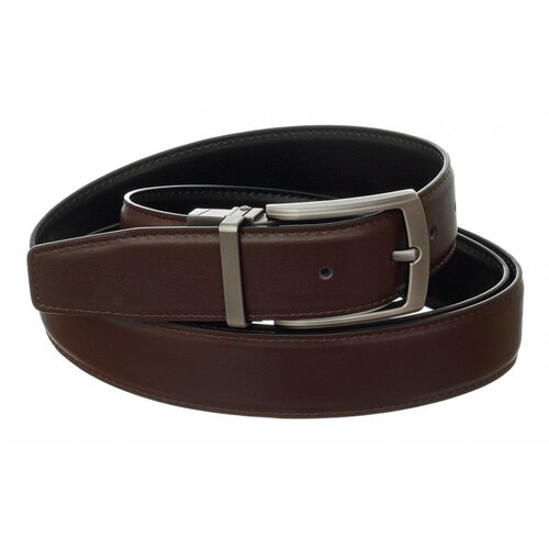 фото Мужской кожаный двусторонний ремень bruno perri 1#/7#/1-2/145 коричневый-черный