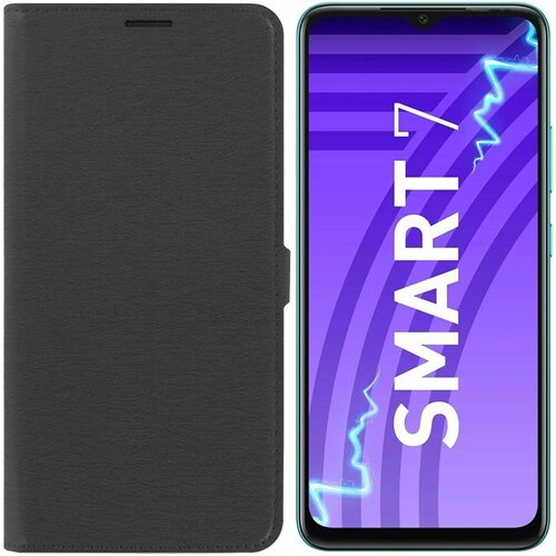 Krutoff Чехол-книжка Krutoff Eco Book, для смарфтона INFINIX Smart 7, черный чехол книжка krutoff eco book для infinix smart 8 plus ночная гроза черный