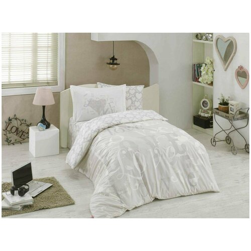 фото Hobby home collection постельное белье tanzaniya цвет: серый (1,5 спал.) br36769
