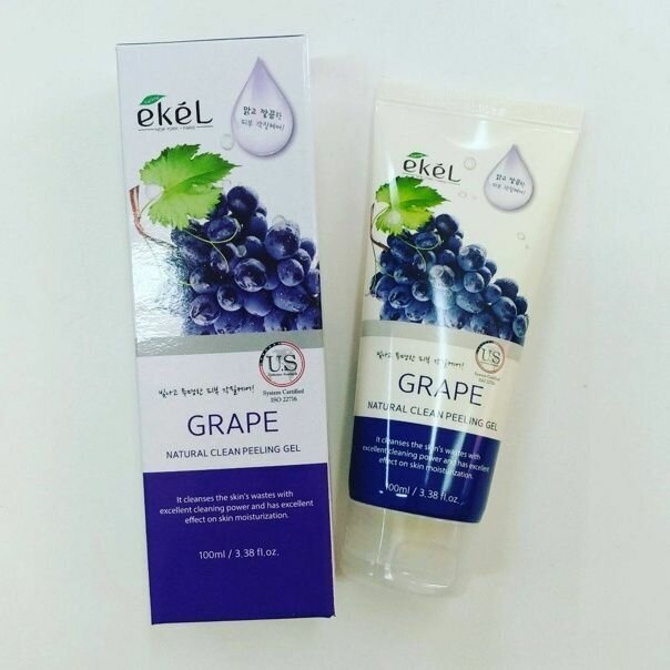 Ekel Пилинг-скатка Natural Clean Peeling Gel Grape с экстрактом винограда, 100 мл - фотография № 5