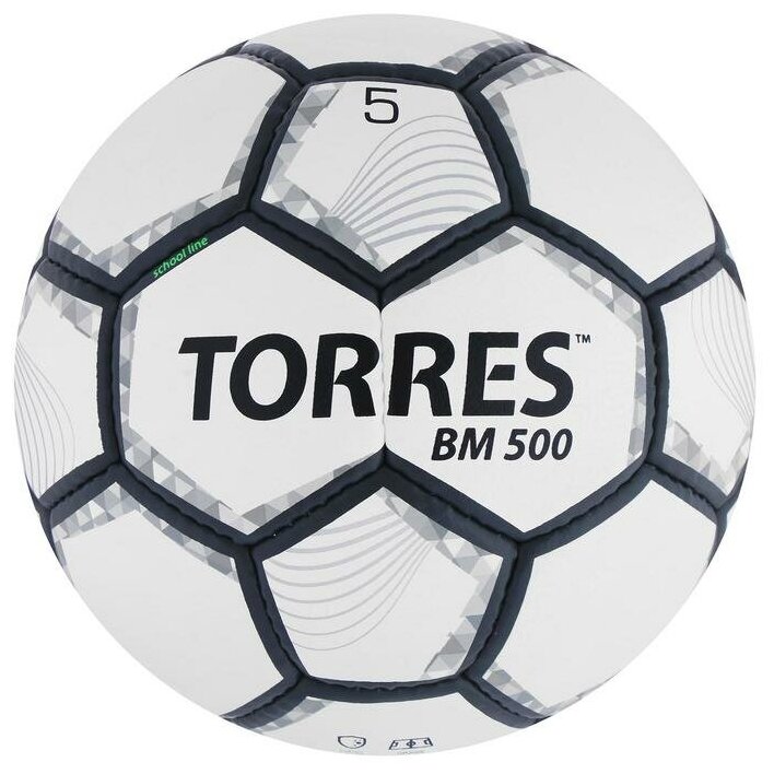 Мяч футбольный TORRES BM 500, PU, ручная сшивка, 32 панели, р. 5