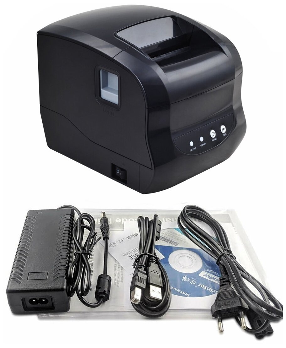 Термопринтер этикеток Xprinter 127 мм/с, 203 DPI, 4 МБ SDRAM, 4 МБ Flash - фото №15