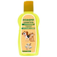 HOMEPET универсальный 220 мл шампунь антипаразитарный для кошек и собак с гераниолом