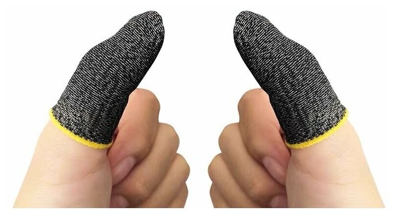 Игровые сенсорные напалечники / Напальчники перчатки для PUBG Android / iOS защита от пота дышащие