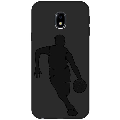 Матовый чехол Basketball для Samsung Galaxy J3 (2017) / Самсунг Джей 3 2017 с эффектом блика черный матовый чехол basketball для samsung galaxy a5 2017 самсунг а5 2017 с эффектом блика черный