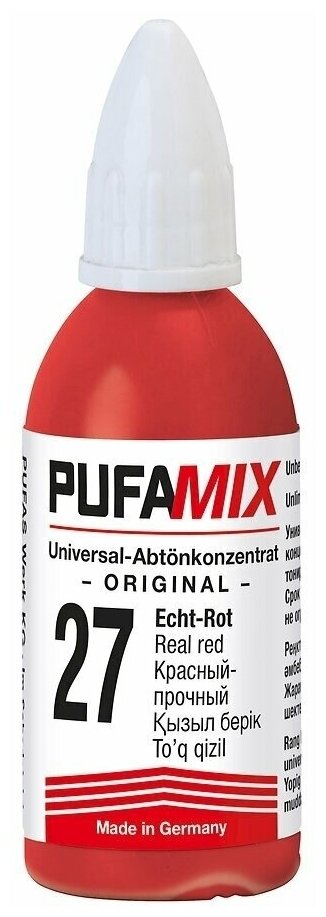 Колер Рufamix К27 Красный-прочный (Универсальный концентрат для тонирования) 20 ml