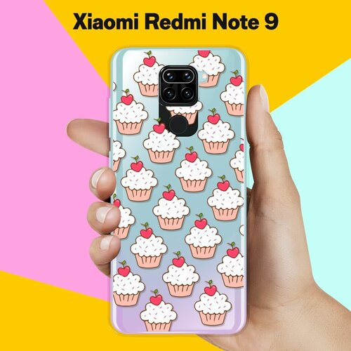 Силиконовый чехол Капкейки на Xiaomi Redmi Note 9