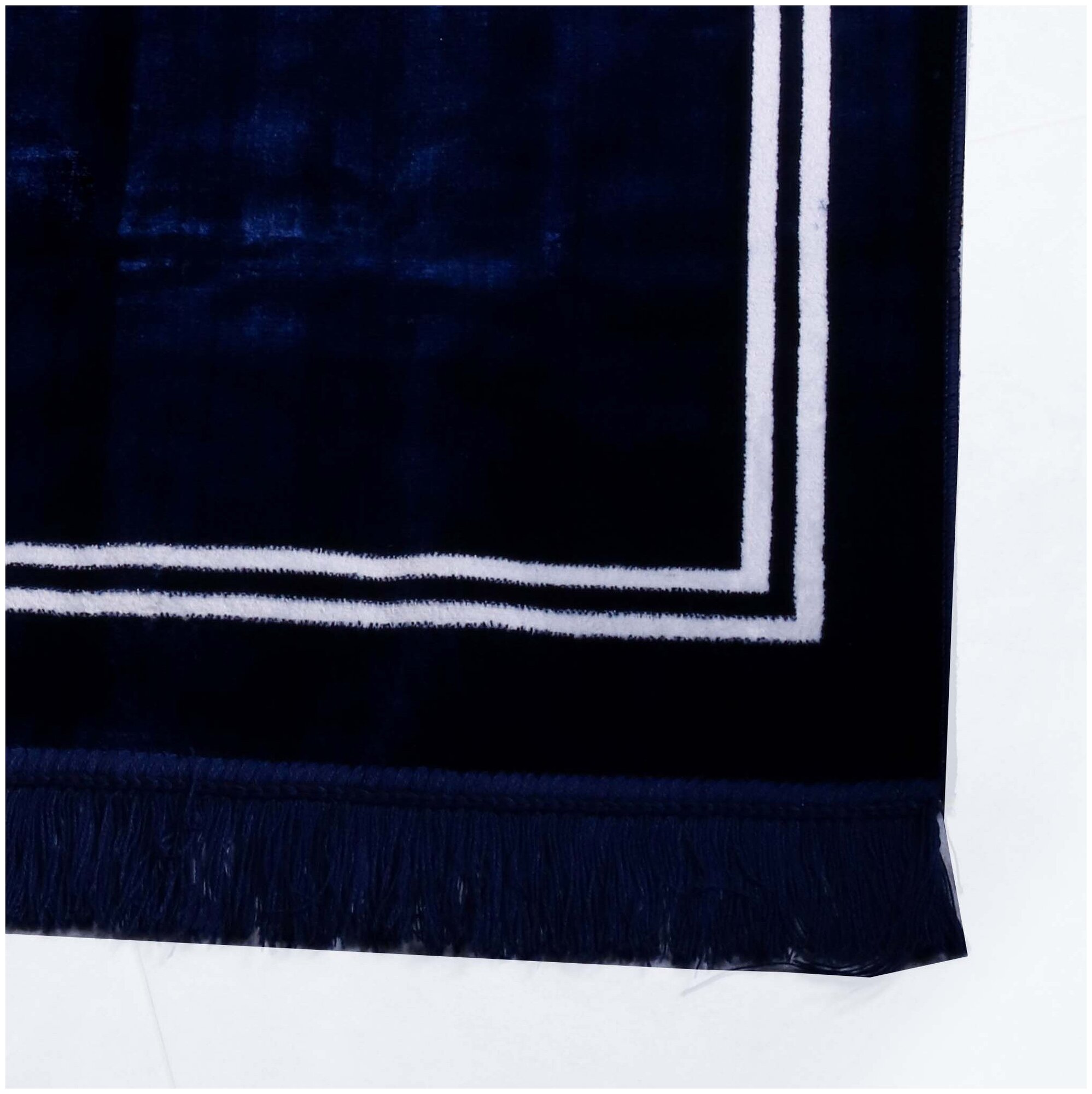 Ковер для намаза (намазлык) темно-синий, без рисунка, 110х70 см - фотография № 5