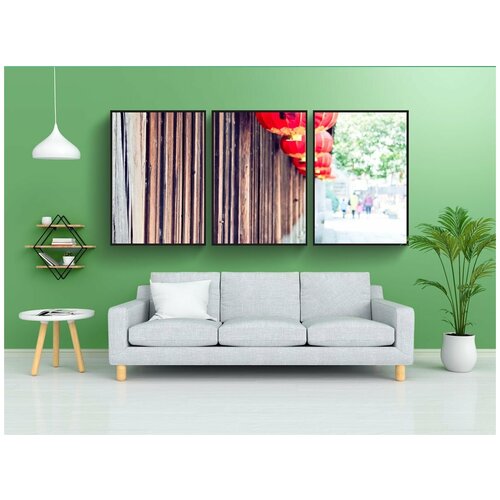 фото Набор модулных постеров для интерьера "весенний фестиваль, jiangnan, праздничный" 60x90 см. в тубусе, без рамки lotsprints