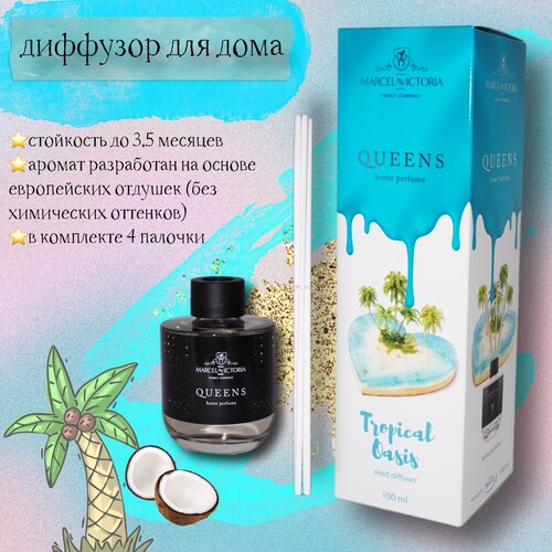 Ароматизатор-диффузор для дома с палочками Tasotti REED DIFFUSER QUEENS 