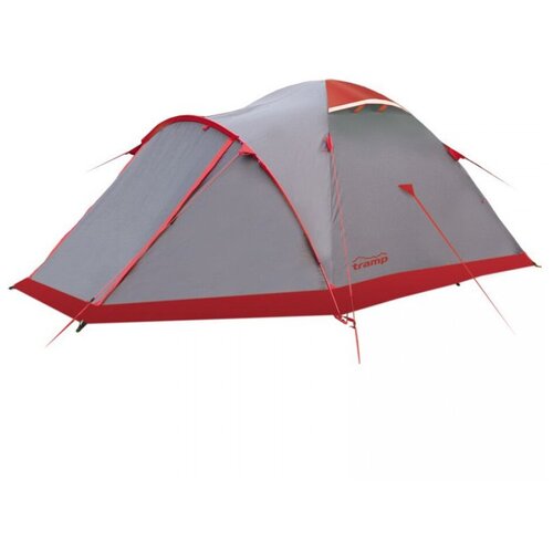 Палатка трекинговая двухместная Tramp MOUNTAIN 2 V2, серый палатка четырехместная tramp mountain 4 v2 серый