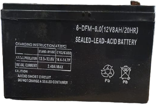 Батарея свинцово-кислотная 12 В*8А*ч для электрического опрыскивателя Умница ОЭ-12, ЭО-16Н, ЭО-18Н ОЭМР-12