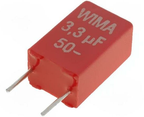 Конденсатор WIMA MKS2B043301H00KSSD полиэфирный, 3,3 мкФ, 30VAC, 50VDC, шаг 5 мм, +-10 %, 1шт