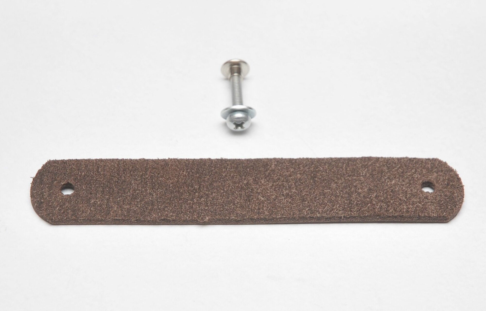 Ручка мебельная из кожи 95 мм коричневая 4 шт/ручка петля/Кожедуб - фотография № 8
