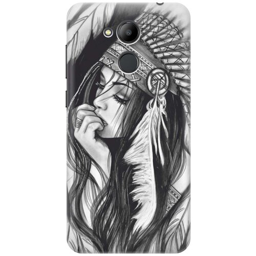 фото Re:paчехол - накладка artcolor для honor 6c pro с принтом "эскиз девушки"