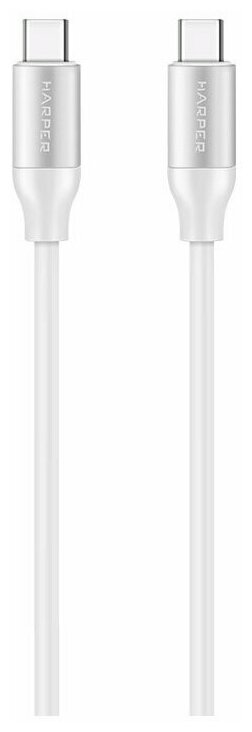 фото Кабель HARPER SCH-770 белый (Type-C - Type-C, 3A, Быстрая зарядка, Power Delivery 60W)