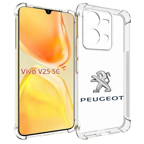 Чехол MyPads peugeot-пежо-3 мужской для Vivo V25 5G / V25e задняя-панель-накладка-бампер чехол mypads ламборгини мужской для vivo v25 5g v25e задняя панель накладка бампер