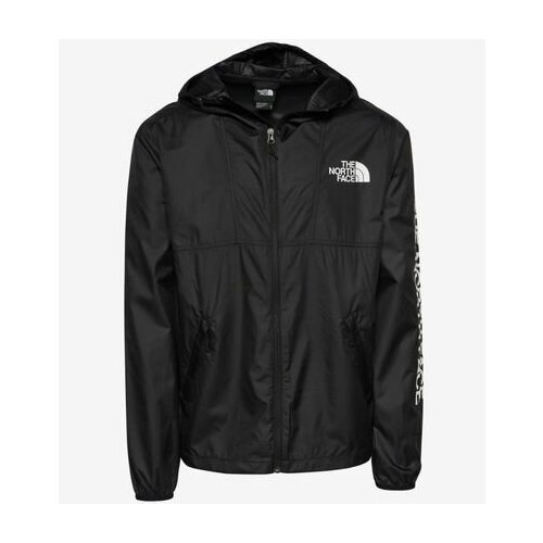 Ветровка The North Face M с капюшоном с лого на рукаве и белым большим рисунком сзади