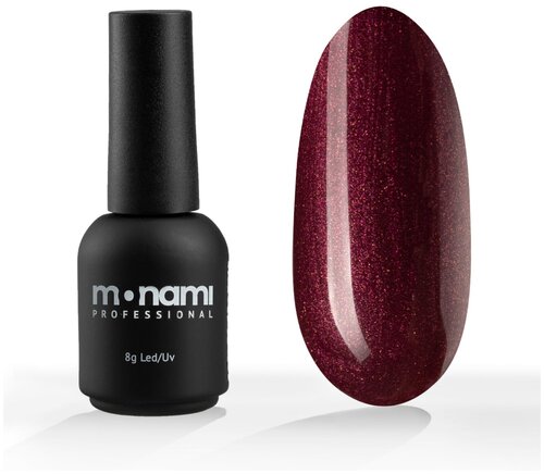 Гель-лак для ногтей Monami Main color 5, бордо, с мелким шиммером 8 г