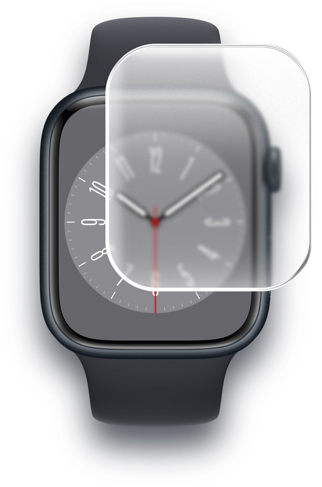 Гидрогелевая защитная пленка на Apple Watch 8 (41mm) (Эпл вотч 8 41 мм) на Экран матовая с олеофобным покрытием полноклеевая, Brozo