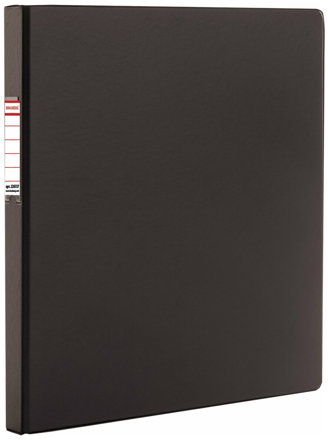 Папка с металлическим пружинным скоросшивателем BRAUBERG, картон/ ПВХ, 35 мм, черная, до 290 листов, 228337
