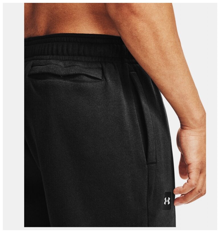 брюки Under Armour Rival Fleece Joggers, карманы, размер MDT, черный - фотография № 5