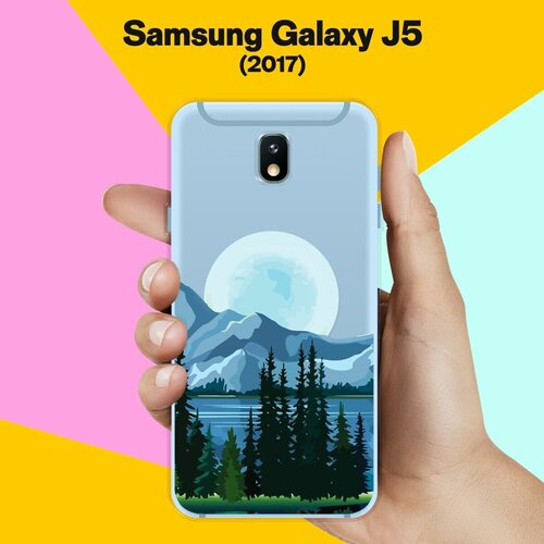 Силиконовый чехол на Samsung Galaxy J5 (2017) Луна / для Самсунг Галакси Джей 5 2017 силиконовый чехол на samsung galaxy j5 2017 бокал для самсунг галакси джей 5 2017