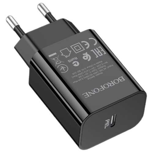 Сетевое зарядное устройство USB-C BOROFONE BA65A зарядное устройство borofone ba65a черный зу с type c