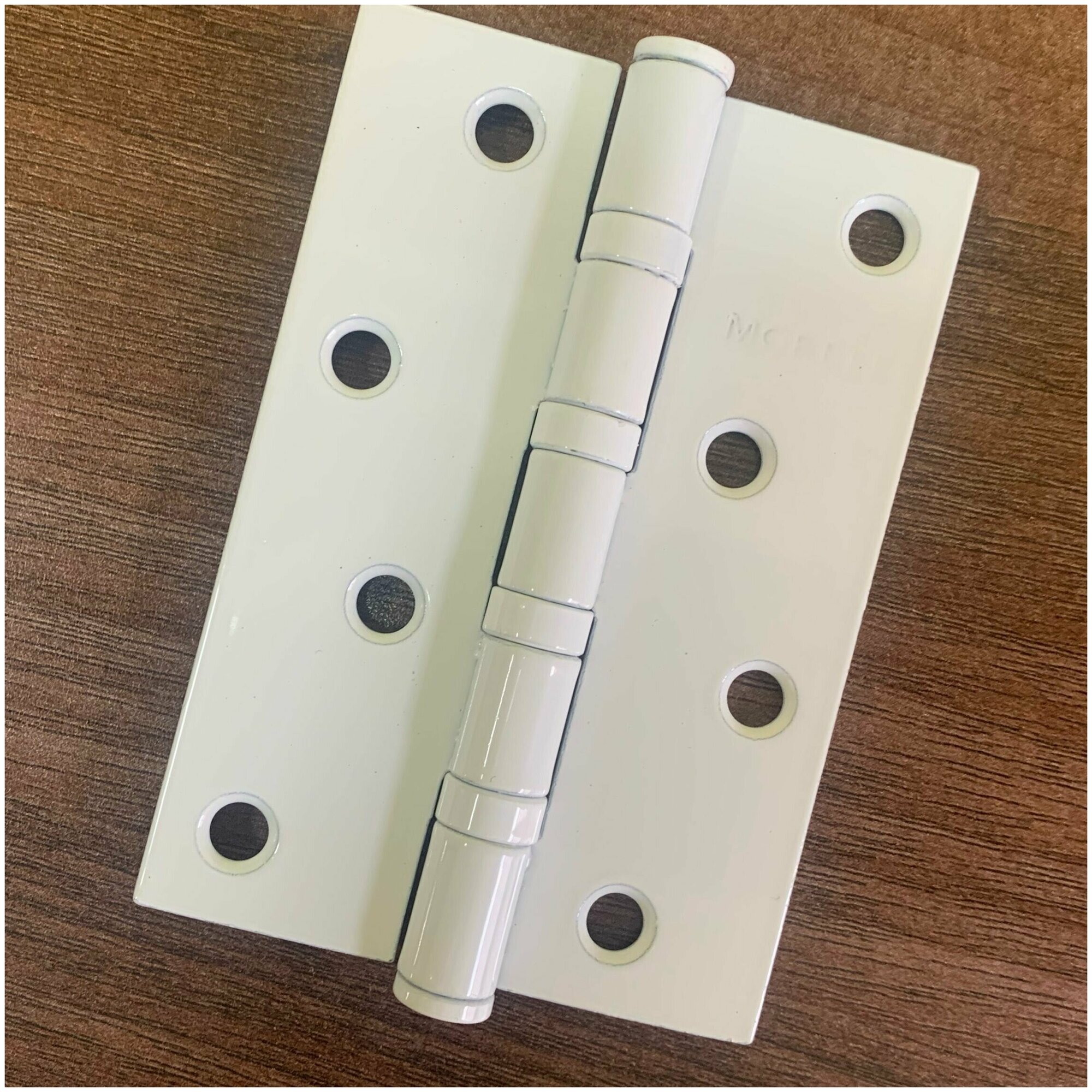 Петля стальная Morelli, универсальная, без короны MS 100*70*2.5-4BB W белый (комплект 2 шт)