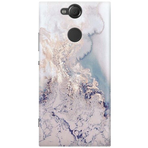 фото Re:pa накладка transparent для sony xperia xa2 с принтом "мраморная волна"
