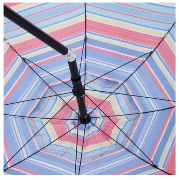 Пляжный зонт, 2 м, оксфорд, , с наклоном (мультиколор/принт "полоса") в чехле - фотография № 2