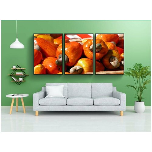 фото Набор модулных постеров для интерьера "фрукты, орехи кешью, бразилия" 60x90 см. в тубусе, без рамки lotsprints