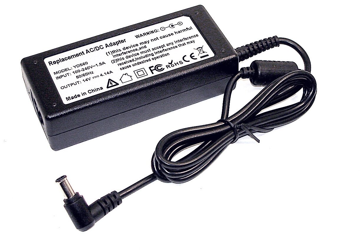 Блок питания БП для монитора и телевизора LCD 14V 414A 58W 65x44мм