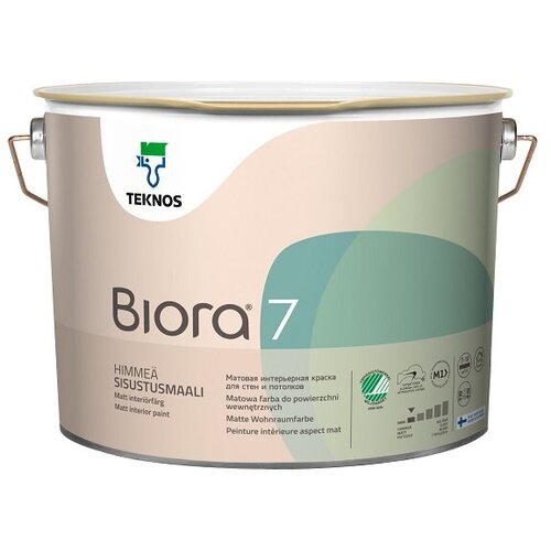 Текнос Биора 7 краска акриловая для стен на водной основе, Баз. PM1 (2,7л)