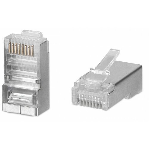 Коннектор WRline (WR-8P8C-5E-SH) FTP кат.5E RJ45 прозрачный (упак:100шт)