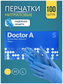 Нитриловые перчатки Doctor A синие 100шт