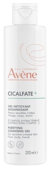 Очищающий гель для лица Avene Cicalfate чувствительной и раздраженной кожи 200 мл