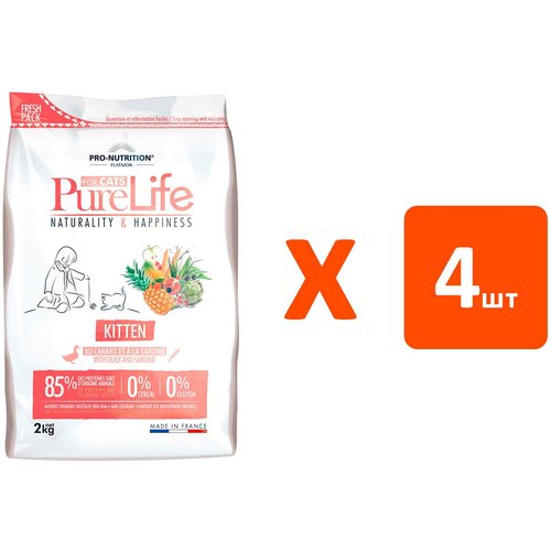 FLATAZOR PURE LIFE KITTEN для котят (2 кг х 4 шт)