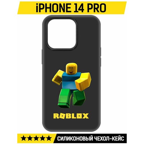 Чехол-накладка Krutoff Soft Case Roblox-Классический Нуб для iPhone 14 Pro черный чехол накладка krutoff soft case roblox классический нуб для iphone 15 pro max черный